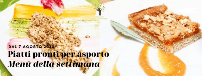 Piatti pronti vegani per asporto 7 agosto 2020